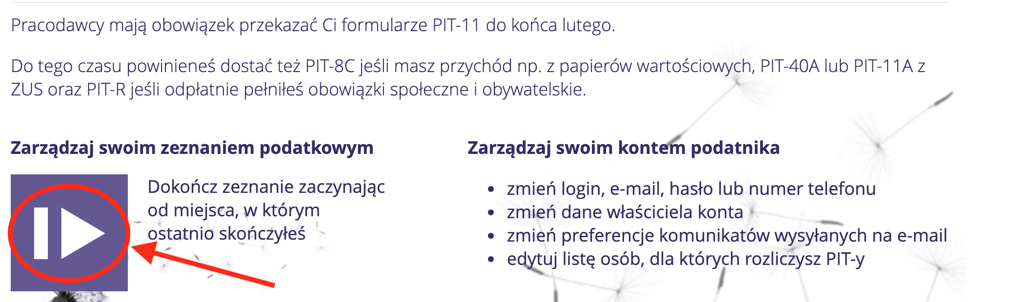 Tax declaration in Poland