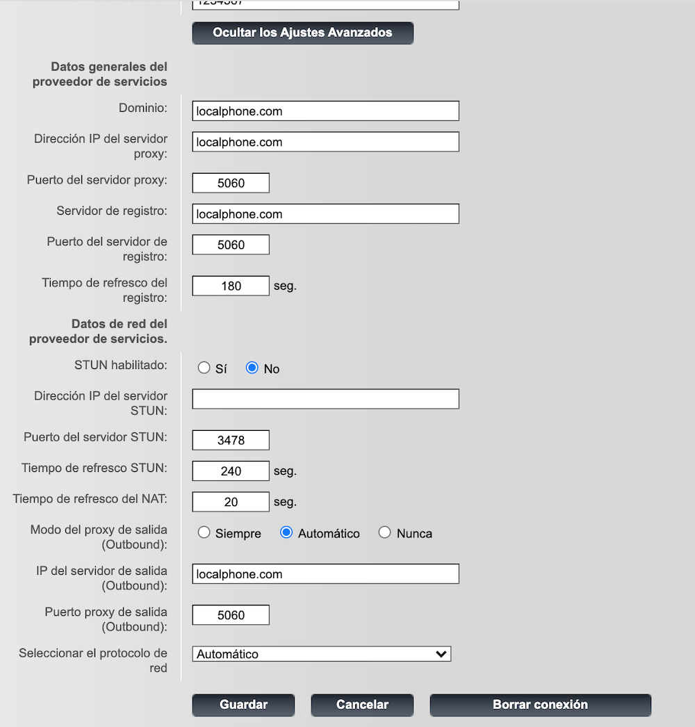 configurar un sistema VoIP