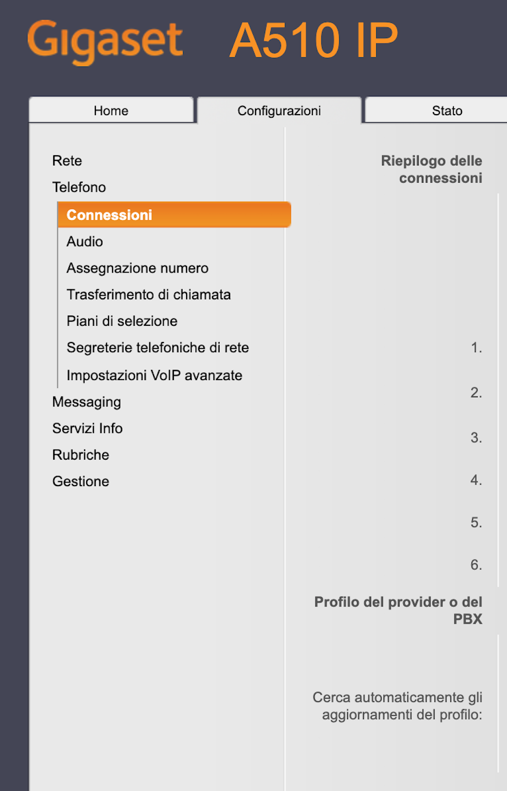 configurare un sistema VoIP